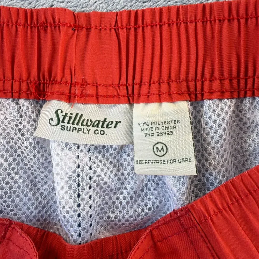 Stillwater Supply Co Swim Trunks Men M Vintage Y2K Deadstock USA Flag NWT